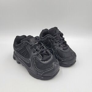 Y2k Nike Shox 2010 TD Toddler Size 5C Triple Black Running Shoes Sneakers‎ Read